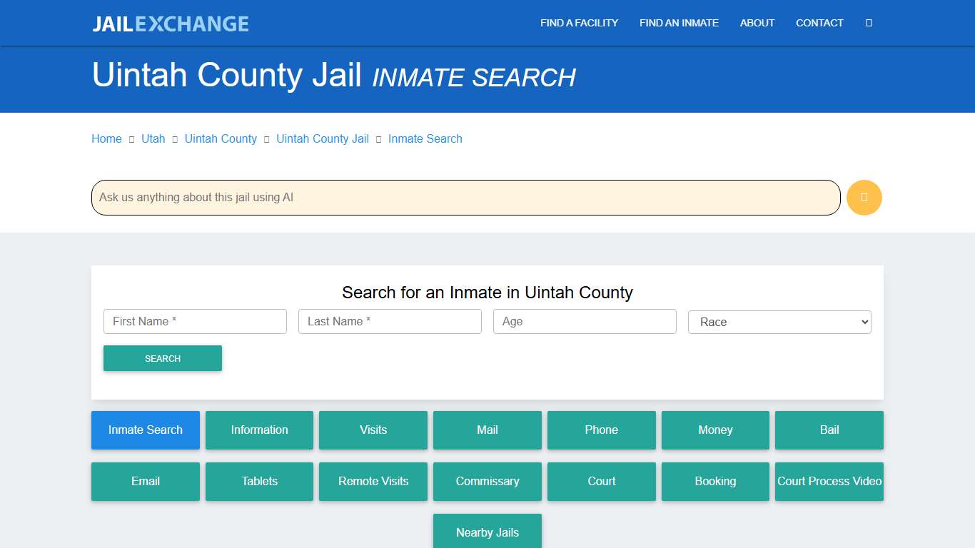 Uintah County Jail, UT Inmate Search: Roster & Mugshots